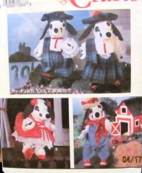 7864 15'' DALMATION FIREHALL  STUFFED DOG, CLOTHES PATTERN